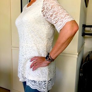 Isaac Mizrahi lace top